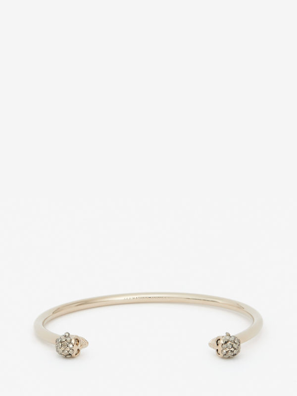 ALEXANDER MCQUEEN - Thin Jeweled Twin skull bracelet - Item 550499J160K7285